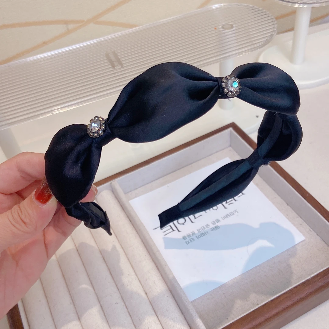 韩国高颅顶水钻发箍百搭夏天外出网红小香风