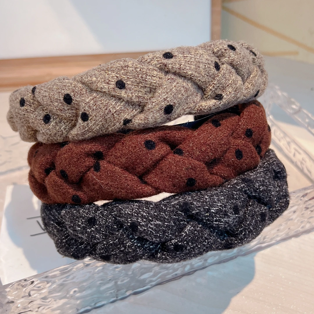 带齿韩国货新款设计师款定制发箍百搭手工黑色