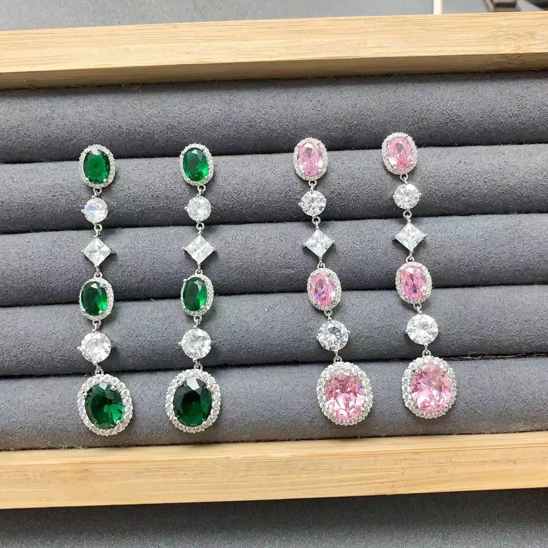 铜合金合成锆石耳饰 4752【名媛赴会】轻奢耳饰