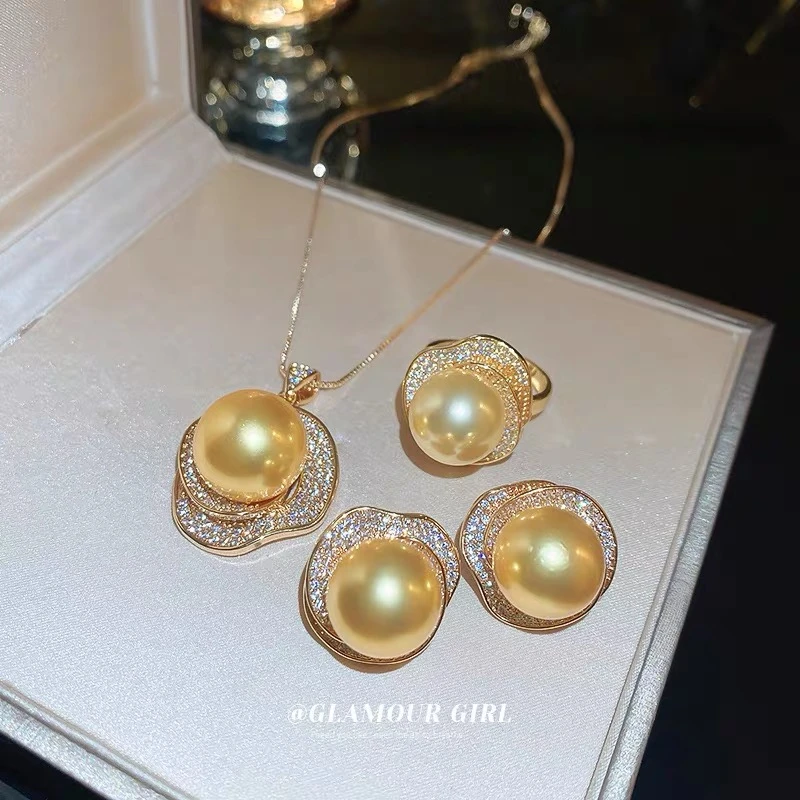 铜合金耳饰 气质时尚金色百搭镶钻优雅耳饰5363