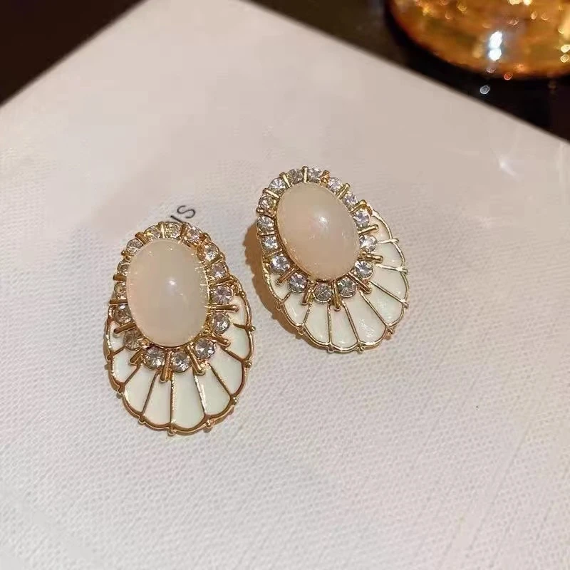 合金耳饰 时尚法式简约耳钉女-5242