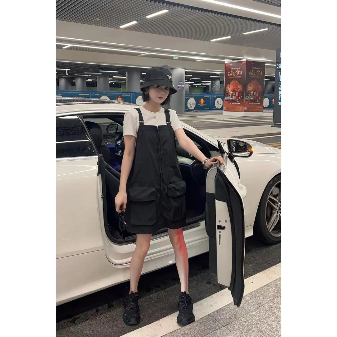 NANAKIKI【口袋女生】夏季小众时尚显瘦港风宽松连衣裙N242S043