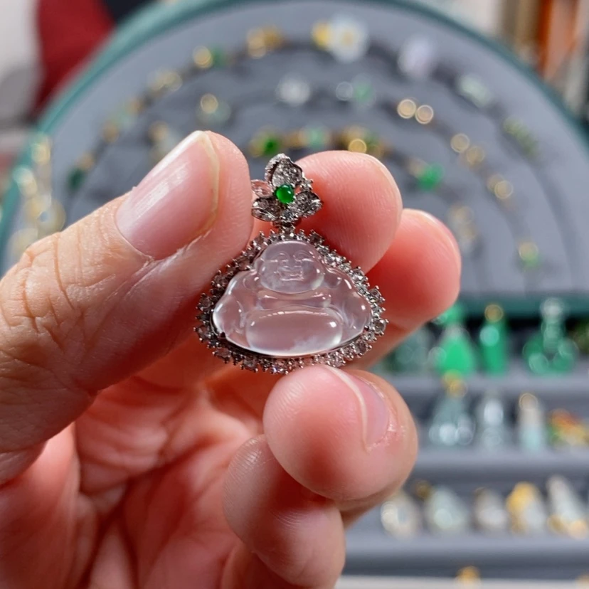 【闪购商品】翡翠颈饰18K金镶嵌一**一