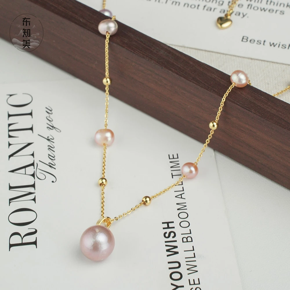 天然淡水珍珠满天星珍珠项链0530