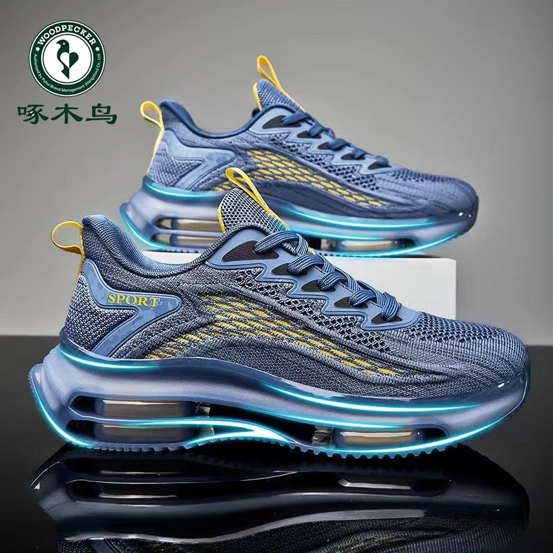 啄木鸟运动鞋男款2024夏季新款大码轻便透气休闲防滑减震耐磨跑步