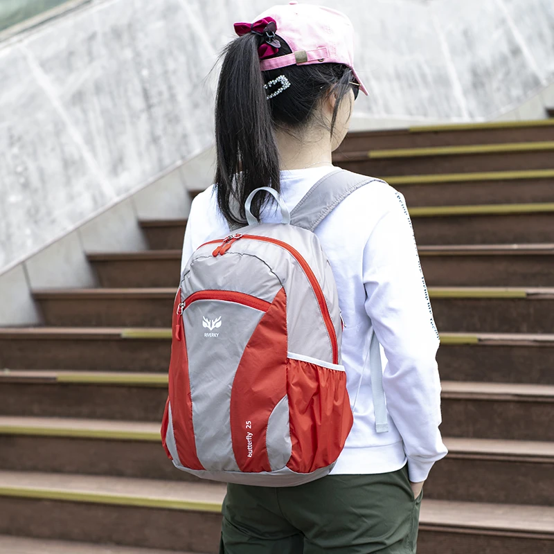 便携轻便登山双肩背包女2023新款夏旅游双肩包儿童折叠皮肤包爬山