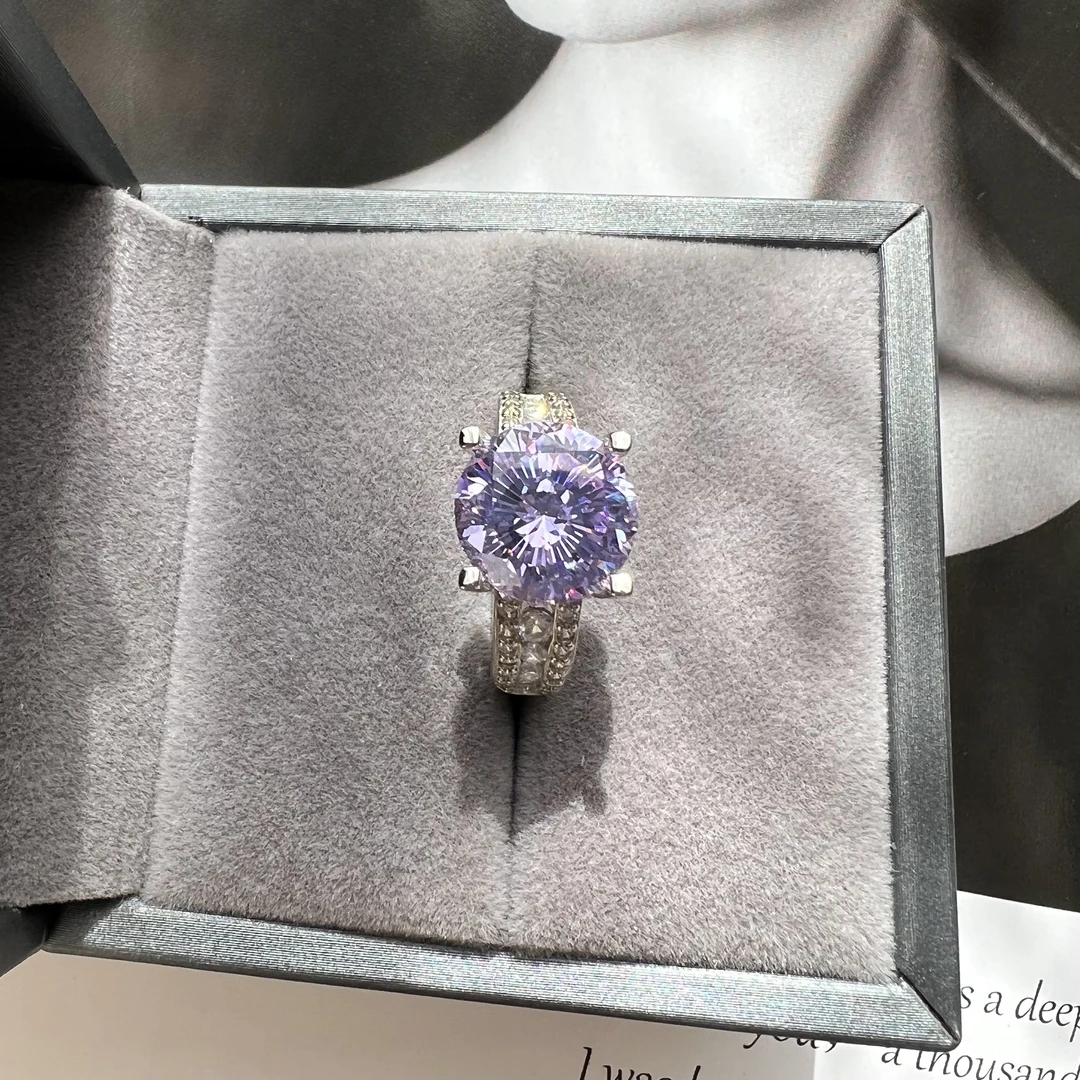 通源戒指5克拉 【普罗旺斯的浪漫花园】流光紫戒指LB113