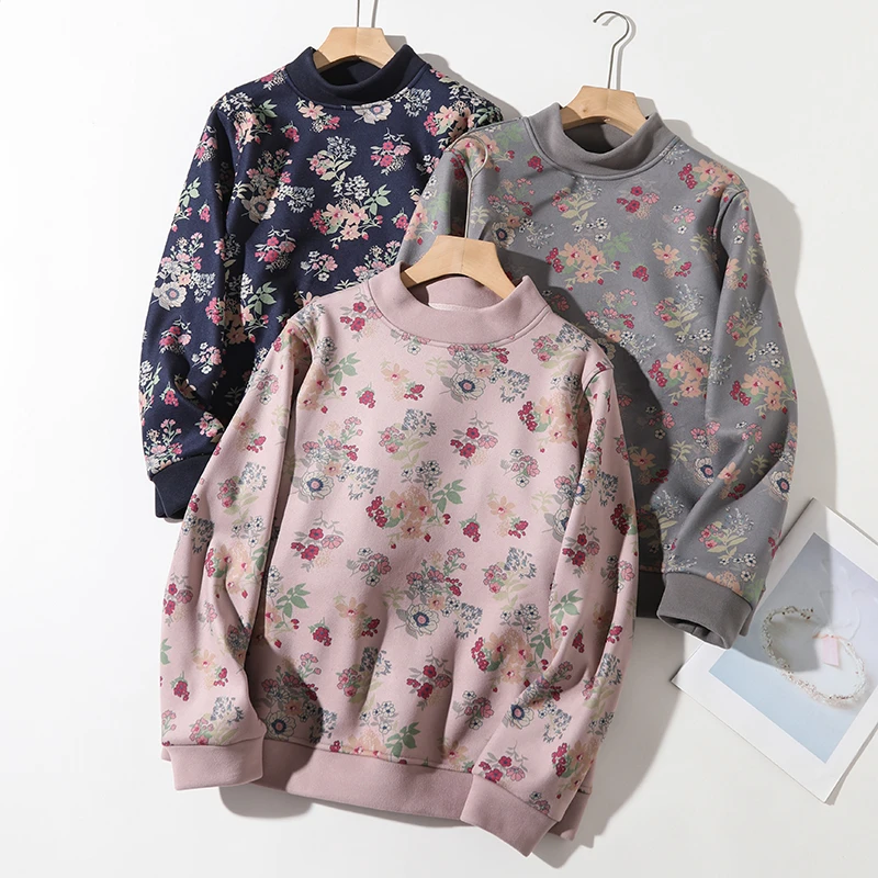 【冬日礼物】防风保暖显瘦百搭减龄加绒加厚超柔卫衣A7439#88537-1