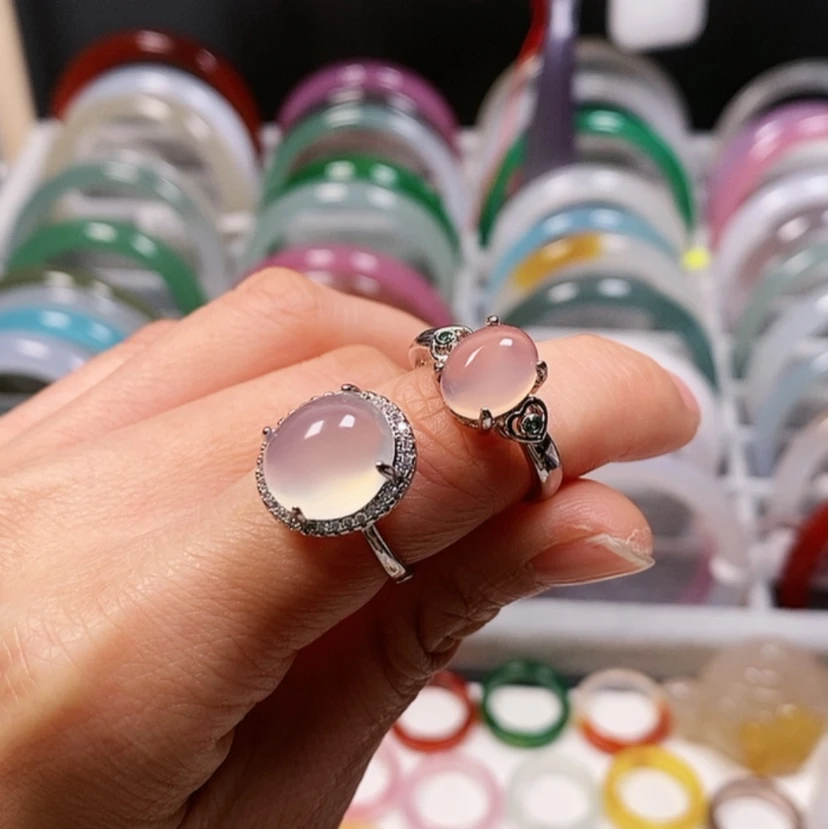 【闪购商品】玛瑙/玉髓戒指合金美***家