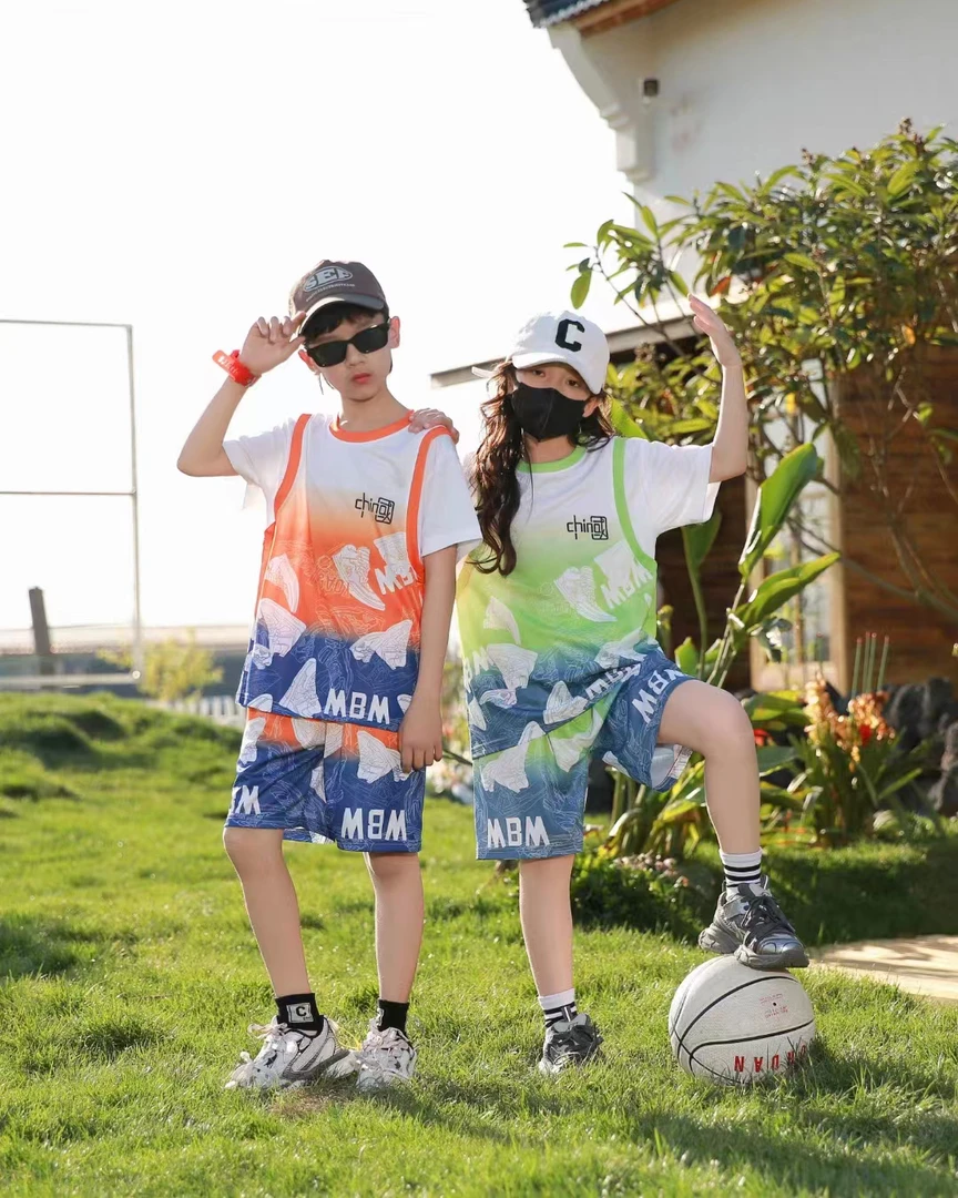 童装男童篮球服套装儿童夏季短袖速干球衣男孩夏款运动薄款两件套