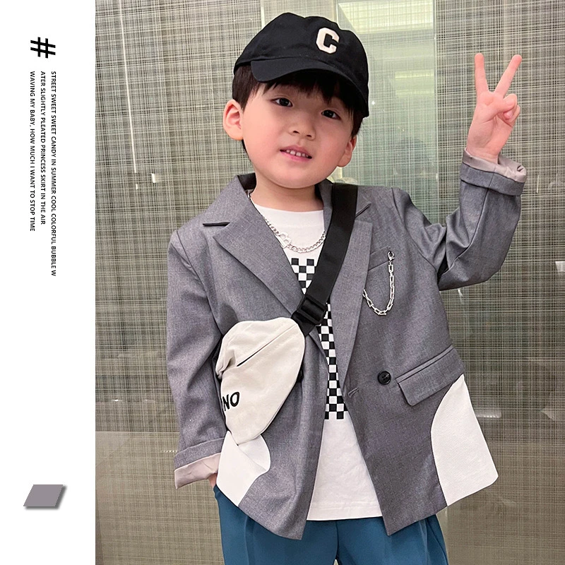22061 灰色小西装外套