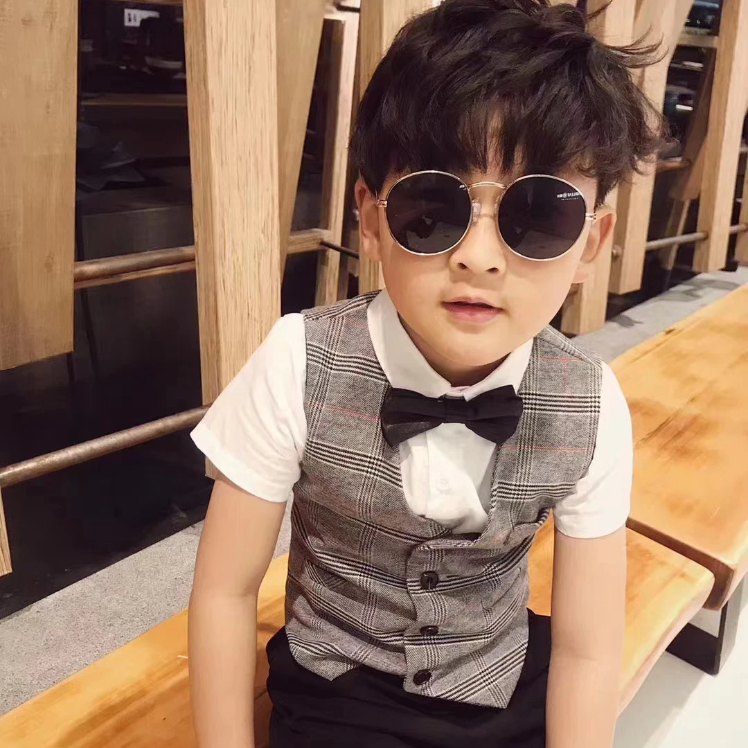 1839 男童格子裤子