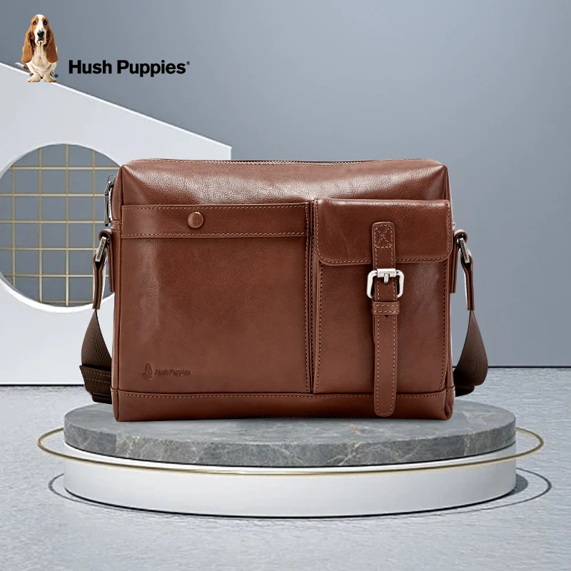 暇步士男士单肩包复古质感商务休闲斜挎包男款HA-1371102W-507