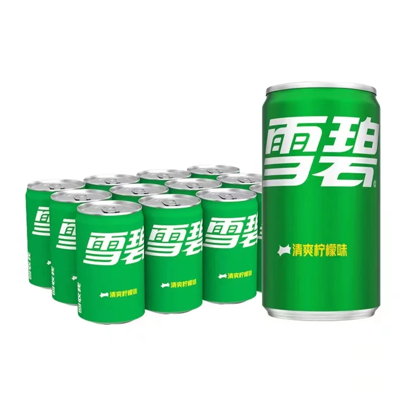 可口可乐雪碧冰爽柠檬味清爽碳酸饮料汽水迷你装200ml×12罐装即饮
