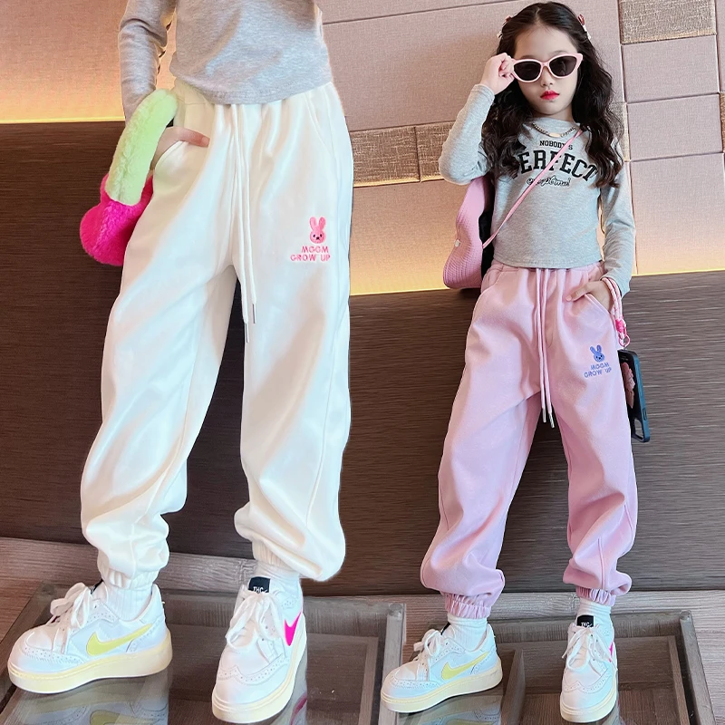 女童卫裤父亲节新款儿童洋气女宝加绒女孩动休闲裤中大童女童裤