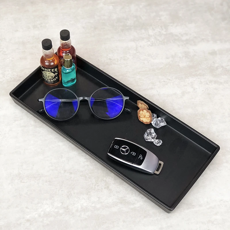 北欧ins风长方形钥匙收纳盘客厅桌面托盘置物摆件玄关样板房展示