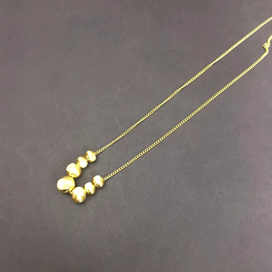 足金猫眼珠项链精致简约素款