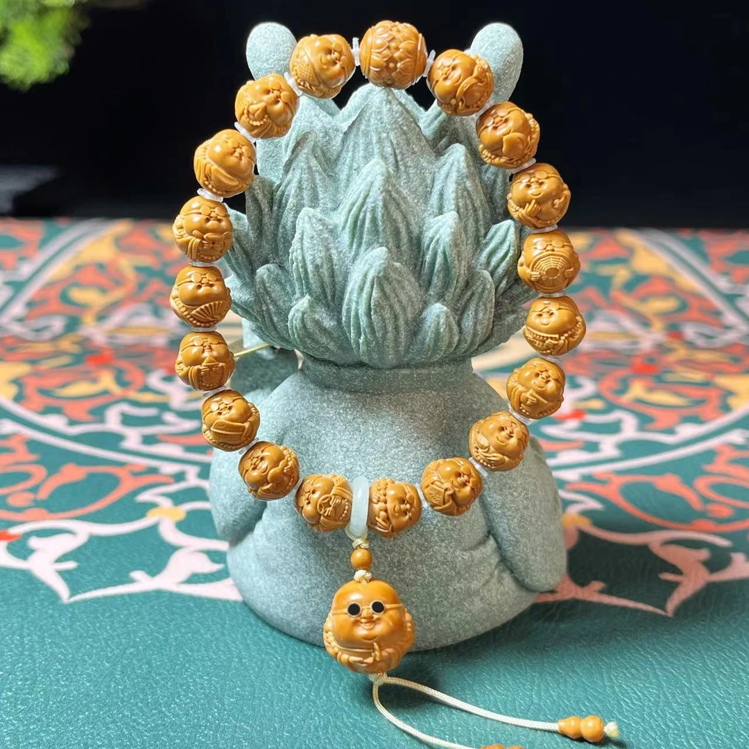 猴头核桃 1.1暴富镶嵌黑眼镜 手串