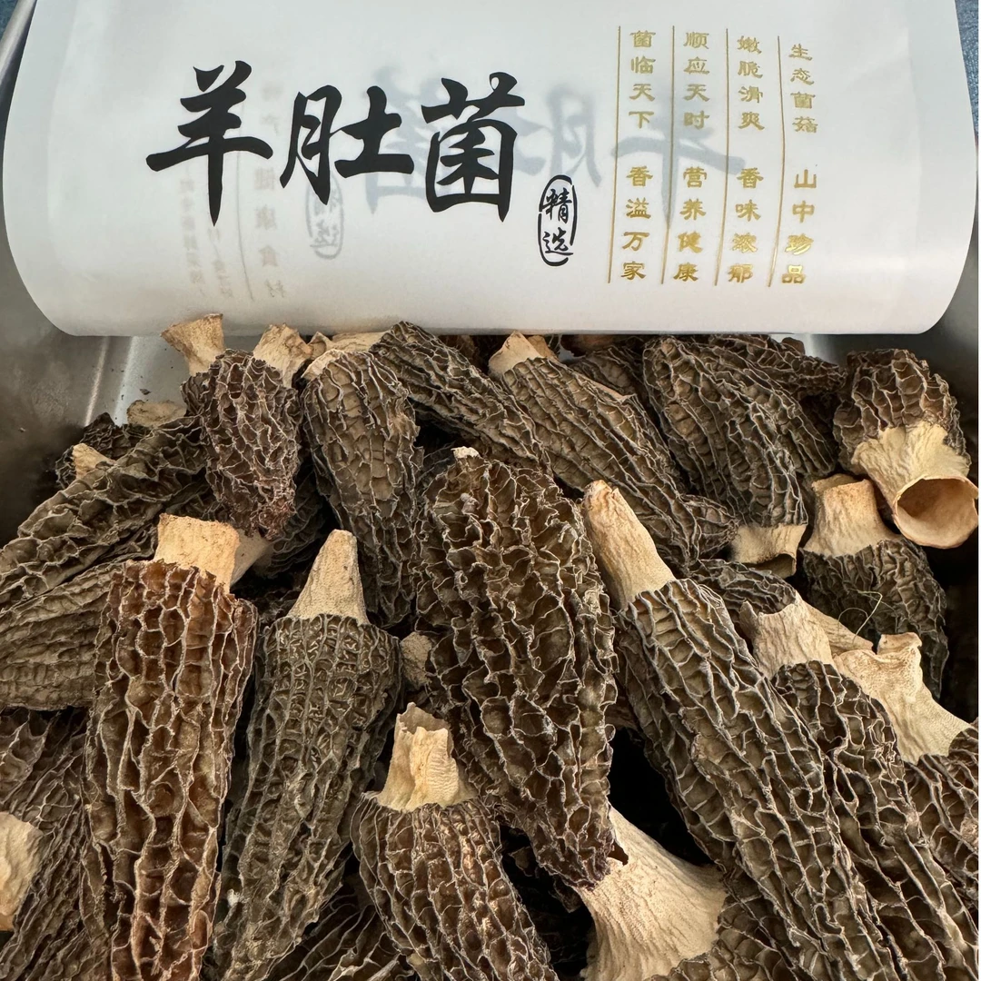 【精品头茬】云南羊肚菌【不含脚7-9CM】高山林地非大棚菇 干货