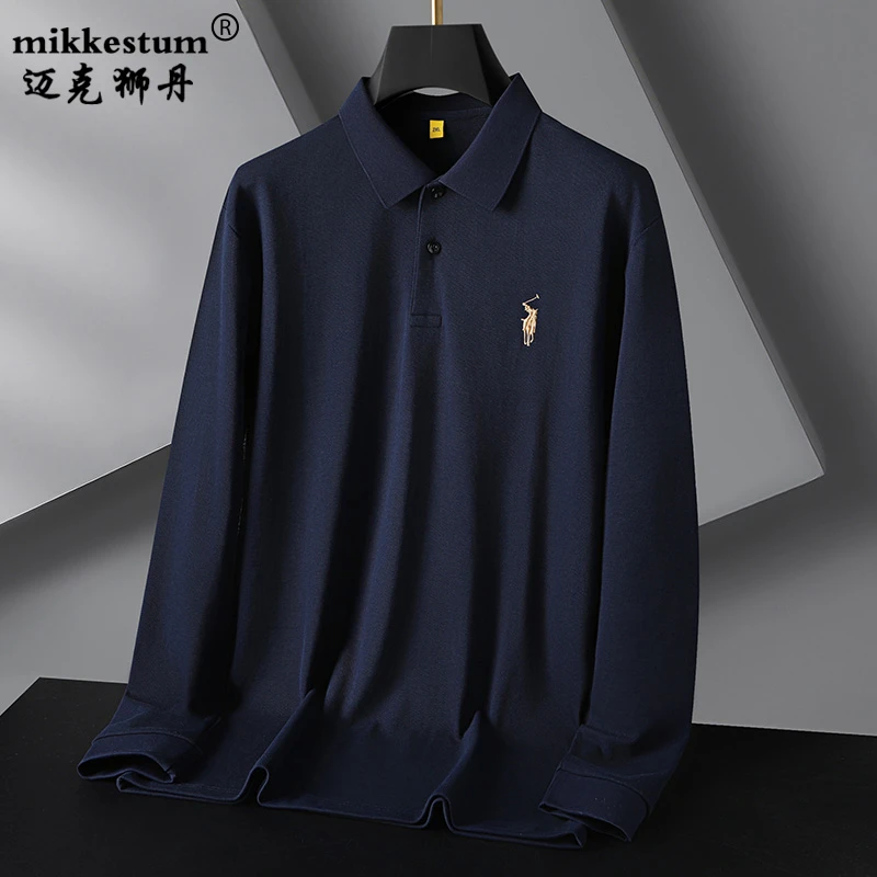 140-280斤秋季加肥加大码男士翻领POLO衫特大号宽松胖子长袖T恤