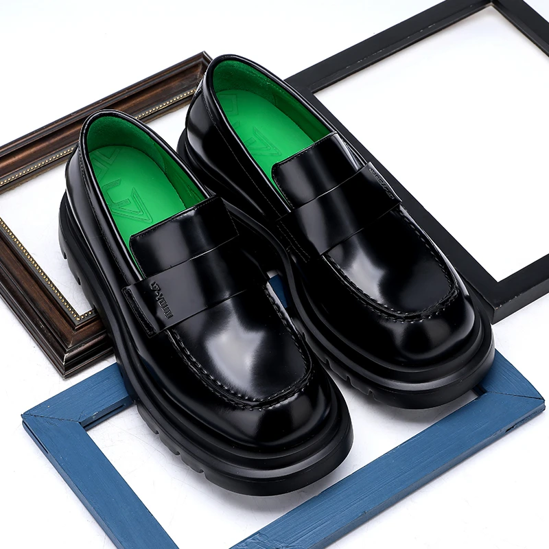 U7品牌男鞋 好鞋相伴 新款真皮厚底商务百搭男士休闲皮鞋