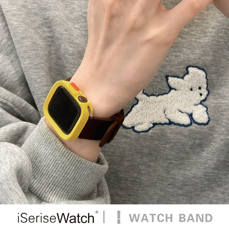 iserisewatch适用于applewatch表带纯色硅胶表带夏天创意运动透气