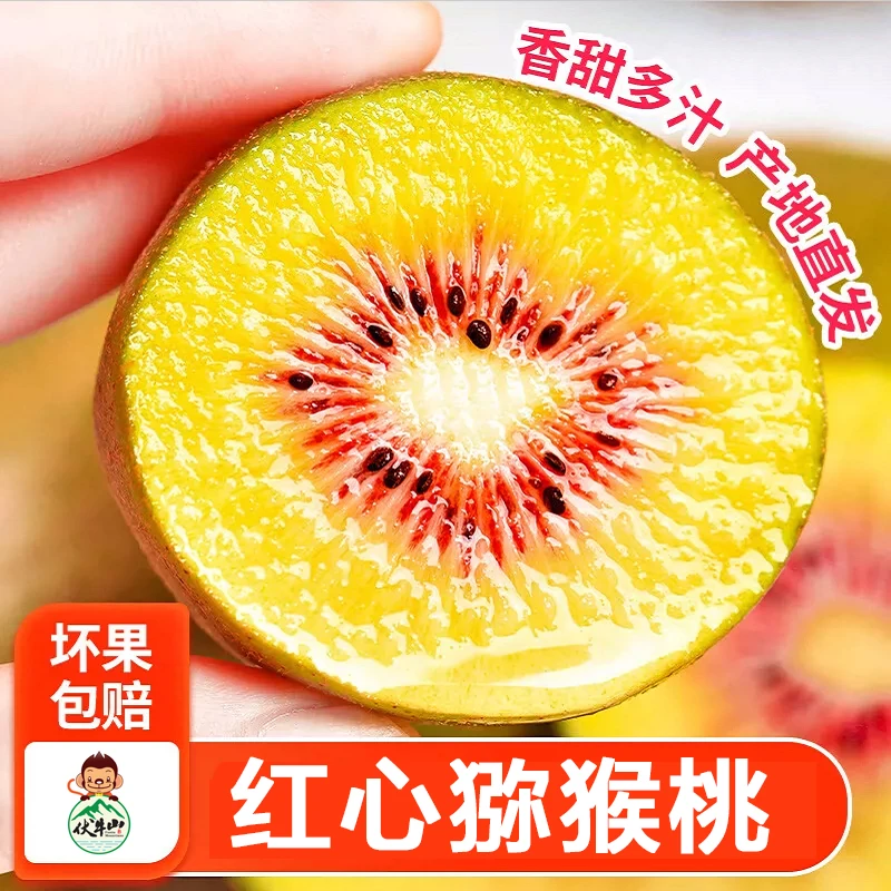 【伏牛山 红心猕猴桃】原产地清甜香甜当季新鲜水果60-80克包邮