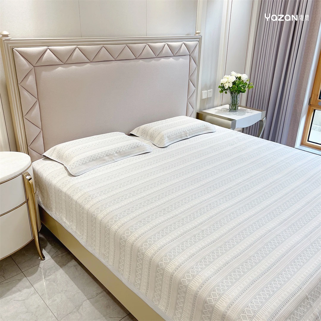 雅赞纱布软凉席『220*240cm』四季通用吸汗透气平整不跑床婴幼儿A类