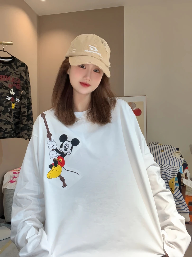 【FANG方方】2024重工米奇刺绣欧货潮版【后背有图案】