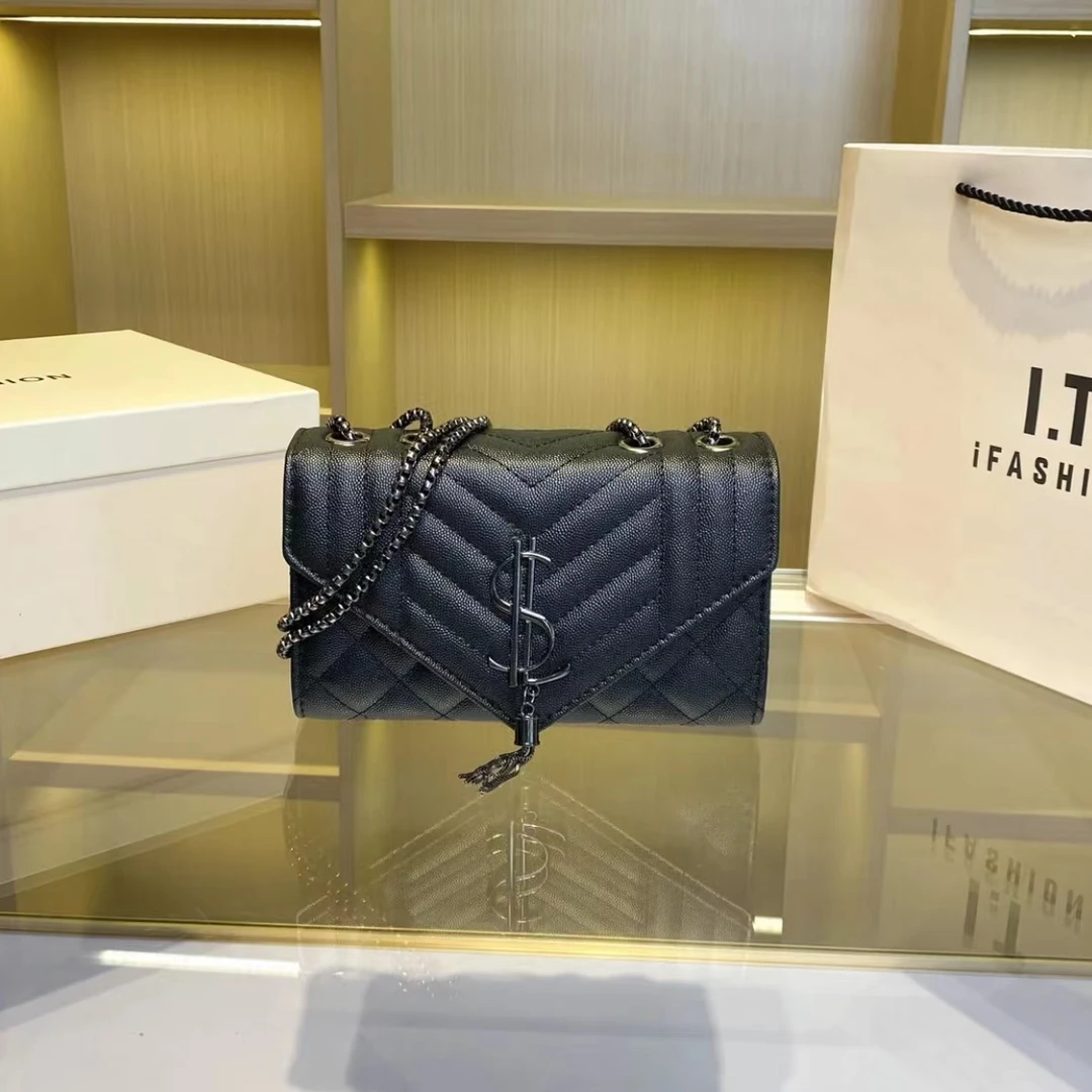 H036新款斜挎包小方包2023新款棋盘格百搭时尚单肩包链条女士包