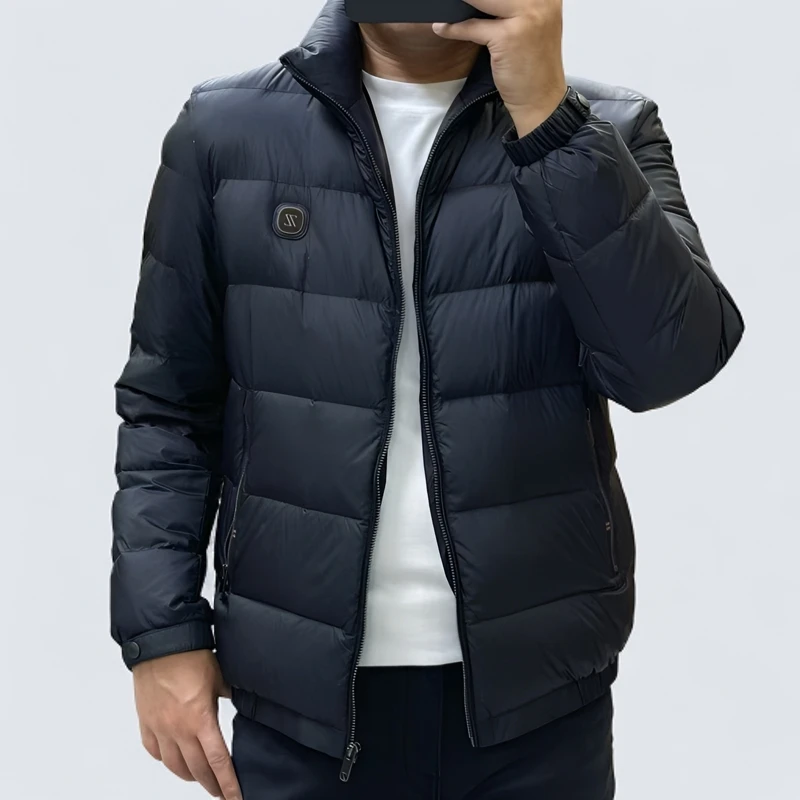 男士新款羽绒服8030L788134黑色净版立领休闲时尚简约百搭保暖