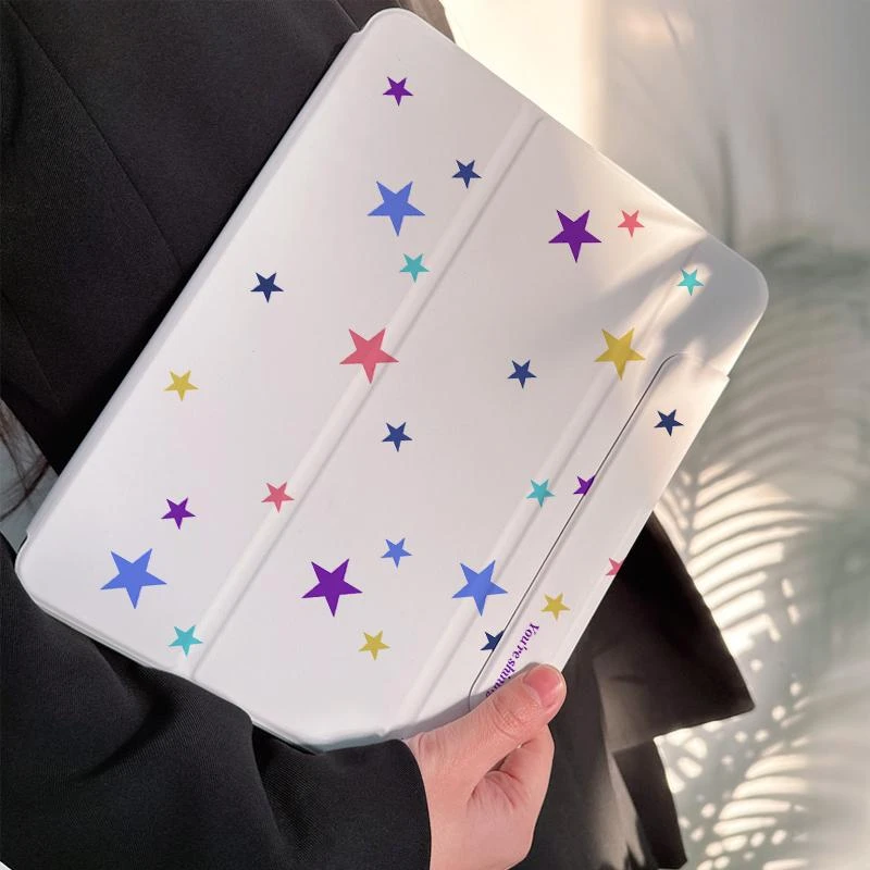 【磁吸圆环双面夹x简约星星】适用ipad保护套平板6小米华为matepad
