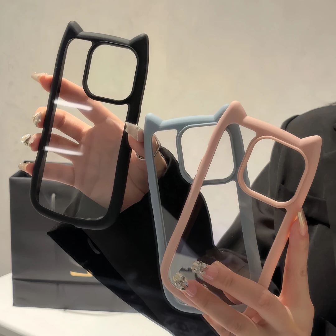 猫耳朵简约可iPhone15ProMax苹果14高级感13女12/11