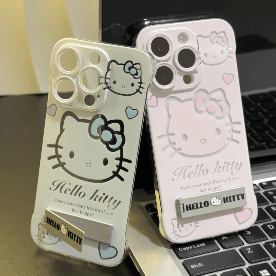 凯蒂猫支架iphone15/14无边框13适用于华为p70vivo小米oppo手机壳