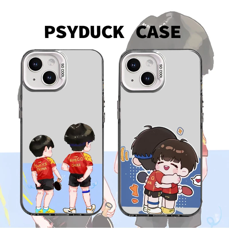 适用苹果15华为小米14莎头彩银网红动漫ins风个性小众防摔手机壳