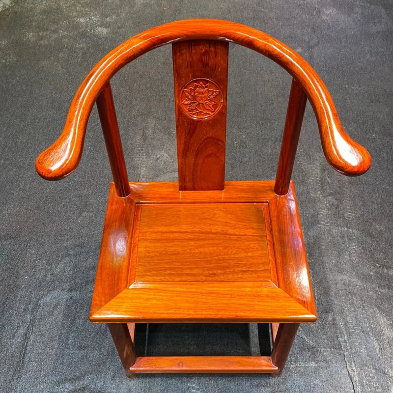 实木官帽椅圈椅原木大板桌配套椅子古典红木太师椅榫卯现货新中式