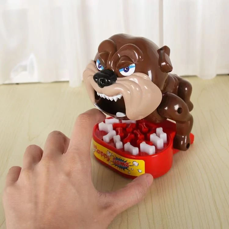 趣味整蛊小心恶犬头骨头沙皮小狗咬手指桌面游戏恶犬拔牙亲子玩具