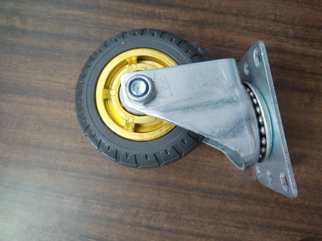 万向轮轮子金胶弹力轮3寸4寸5寸6寸8寸