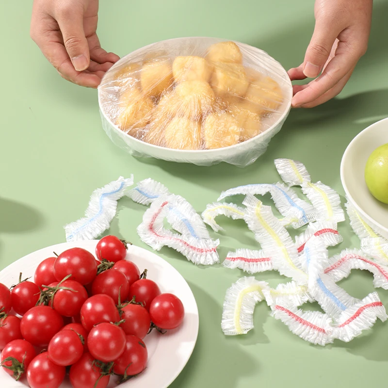 食品级PE保鲜膜套专用袋一次性保鲜罩冰箱加厚耐高温保鲜袋密封罩