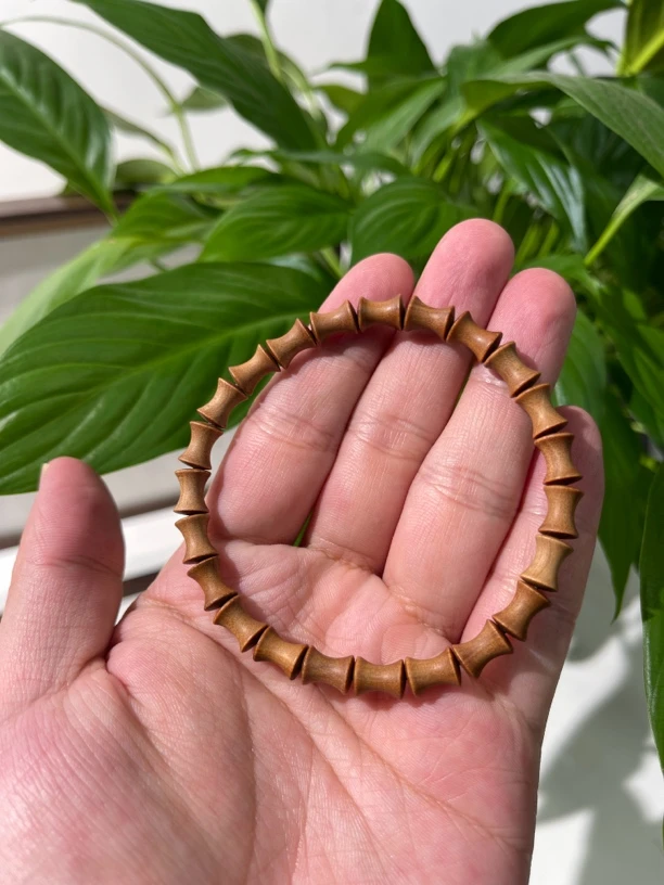 顺纹黑肉 竹节珠6/8mm 印度老山檀香 迈索尔正区老料 香味醇厚