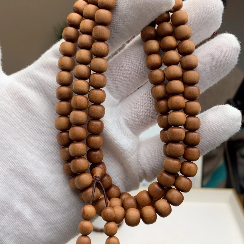 【闪购商品】檀香木手串/手链乐*流7/8/108顺纹黑肉