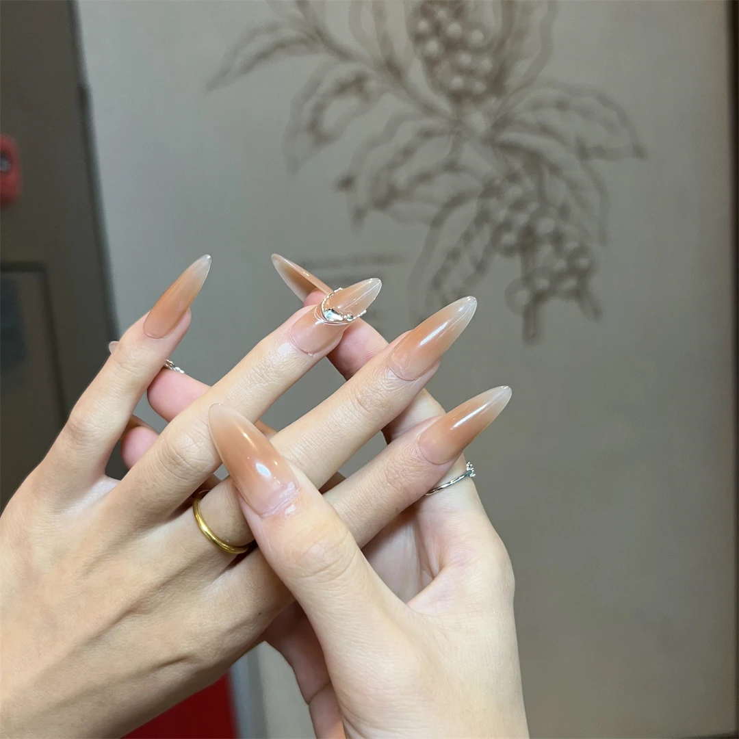 【清媱】秋冬纯手工拉丝贴砖穿戴美甲