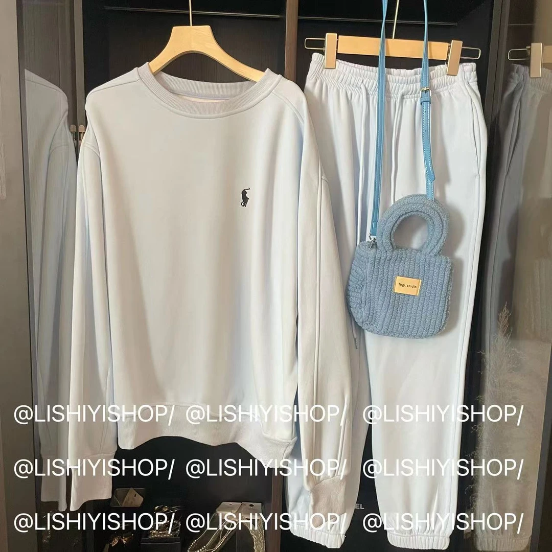 1218 【运动风】休闲运动套装宽松卫衣＋束脚裤两件套女