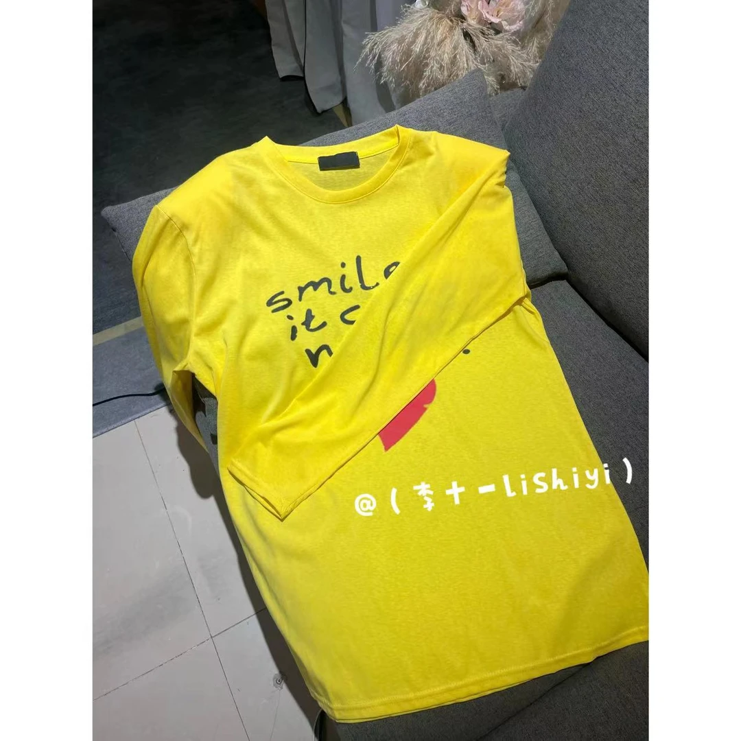 【爱心点缀】字母印花图案宽松长袖上衣★L1567