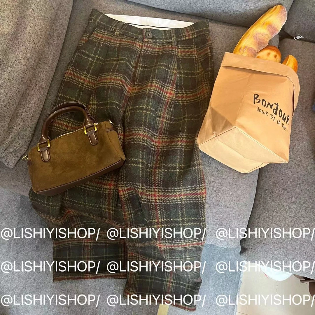 【英伦长裤】复古格子英伦裤 长裤 不加绒  23442-1