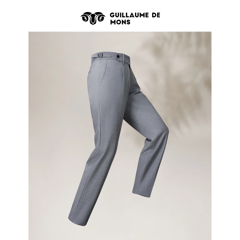 【意大利VBC进口】纯羊毛那不勒斯西裤男商务长裤垂感直筒裤子男款