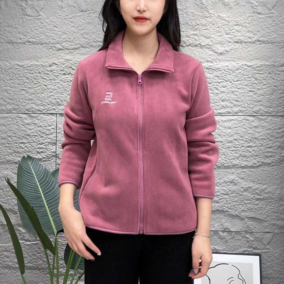 2023年秋冬新款立领加厚百搭双面奥粒绒外套女士保暖长袖休闲时尚