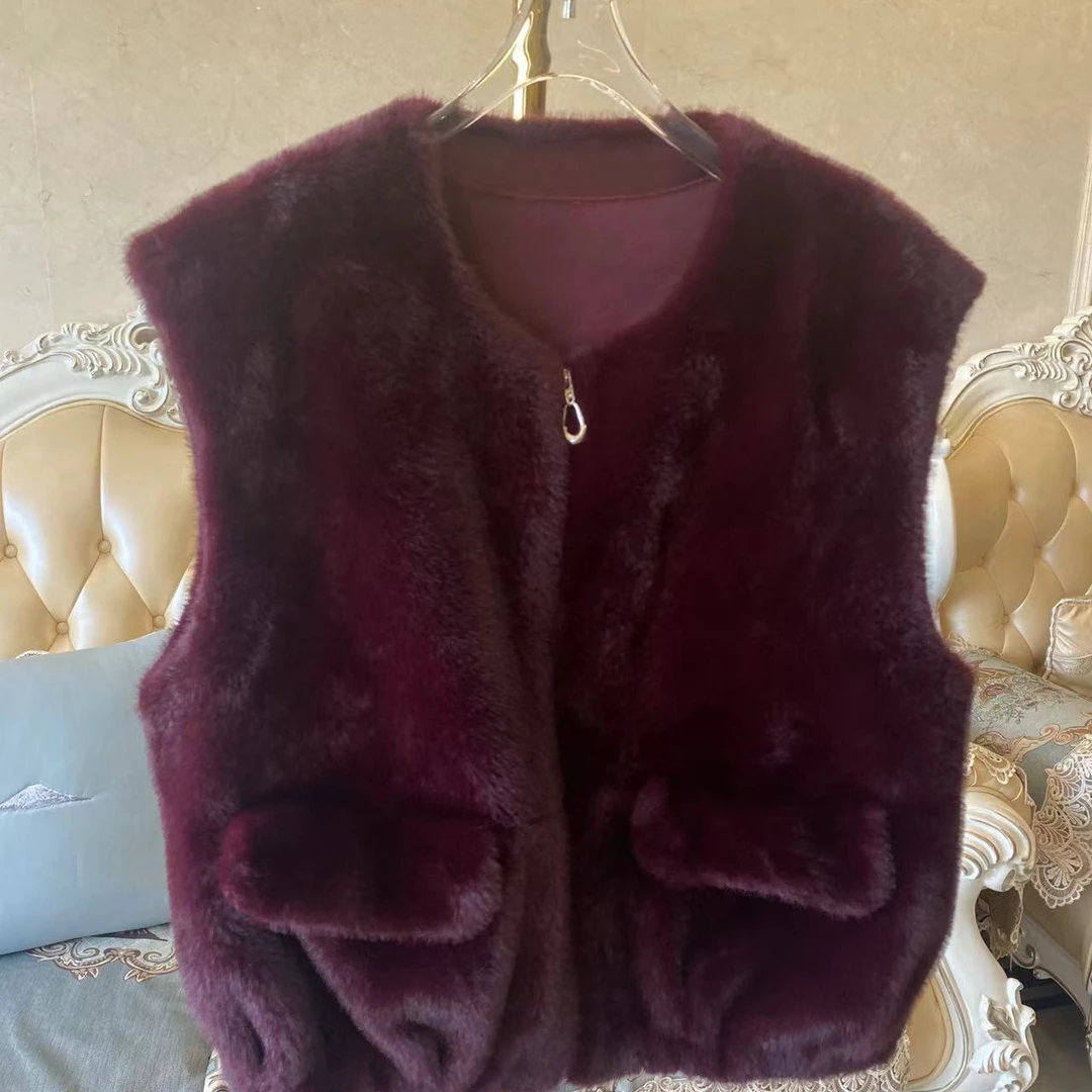 2024秋冬短款圆领拉链厚休闲洋气马甲