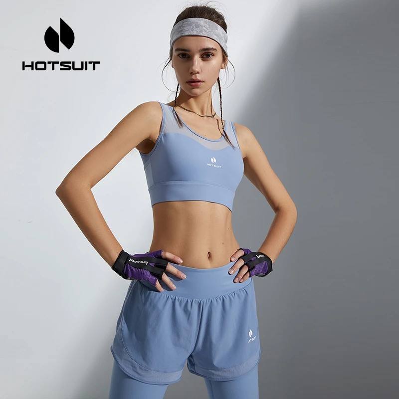 HOTSUIT/后秀运动背心BRA女子夏季透气网纱瑜伽文胸健身跑步内衣
