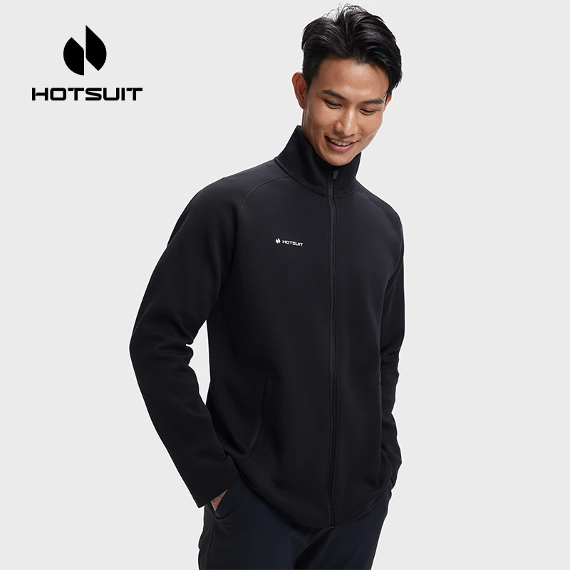 HOTSUIT/后秀运动外套男士春季保暖防风软壳夹克户外休闲开襟卫衣